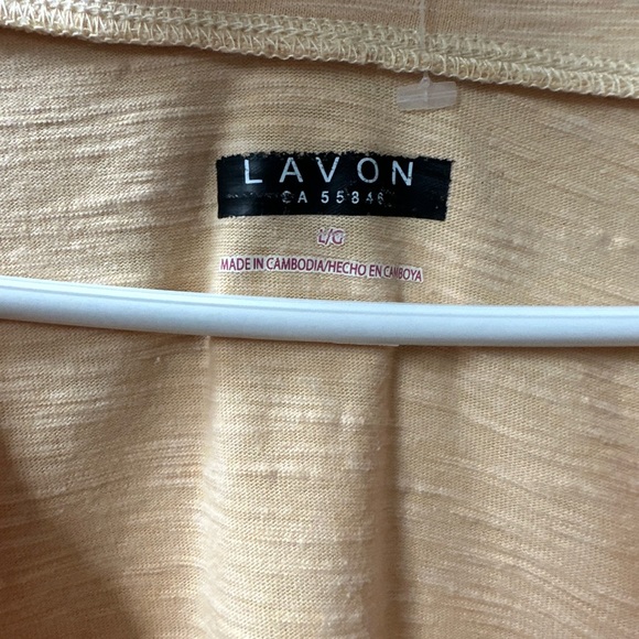 Lavon Long Sleeve V Neck Shirt with White Triangle Design at Chest Women’s Large - Picture 2 of 3